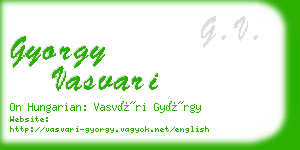 gyorgy vasvari business card